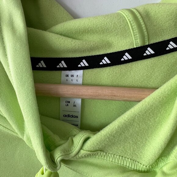 Neon green Adidas hoodie - Picture 2 of 2